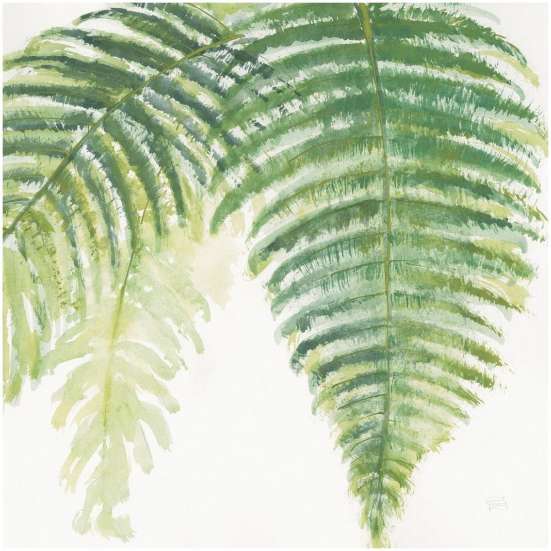 Ferns Square III -Paper Art-32&quotx32"