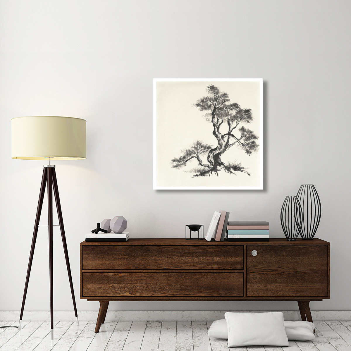 Sumi Tree I -Paper Art-38&quotx38"