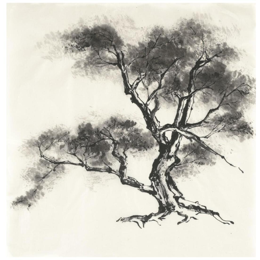 Sumi Tree II -Paper Art-20&quotx20"