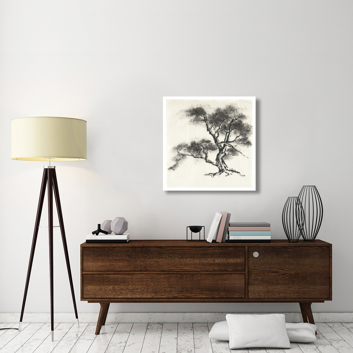 Sumi Tree II -Paper Art-32&quotx32"