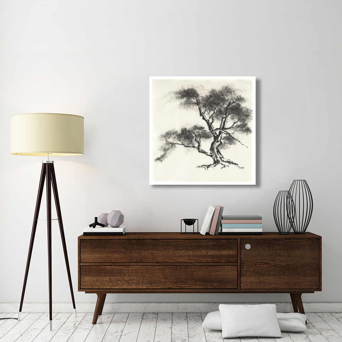 Sumi Tree II -Paper Art-38&quotx38"