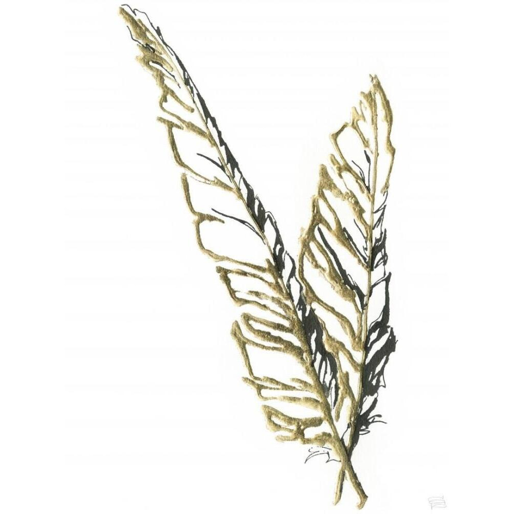 Gilded Raven Feather -Paper Art-20&quotx26"