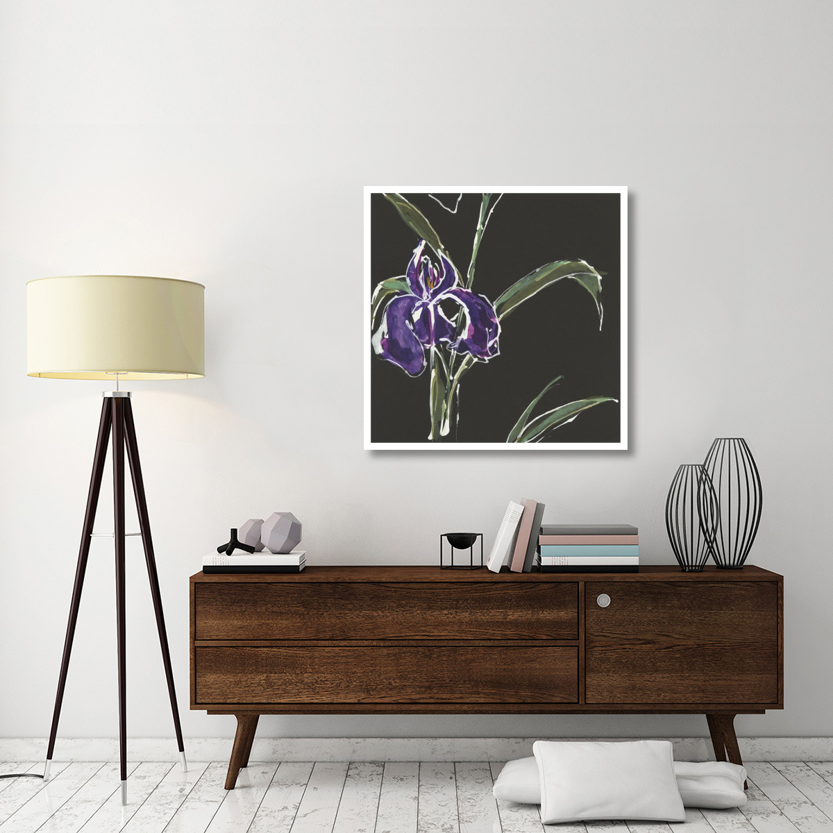 Iris on Black II -Paper Art-38&quotx38"