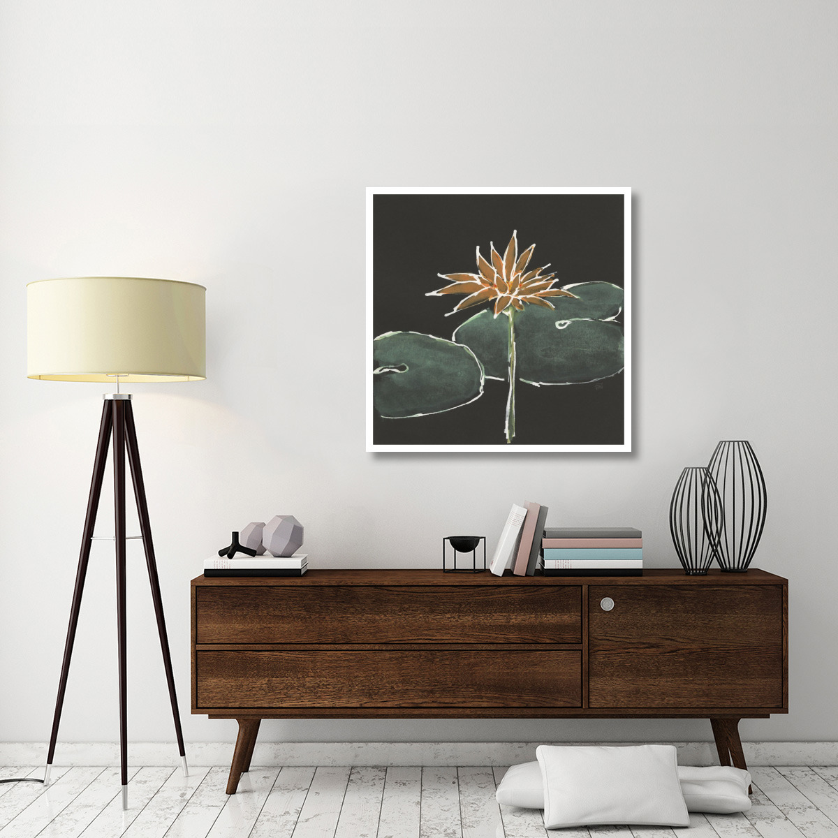 Lily on Black VI -Paper Art-38&quotx38"