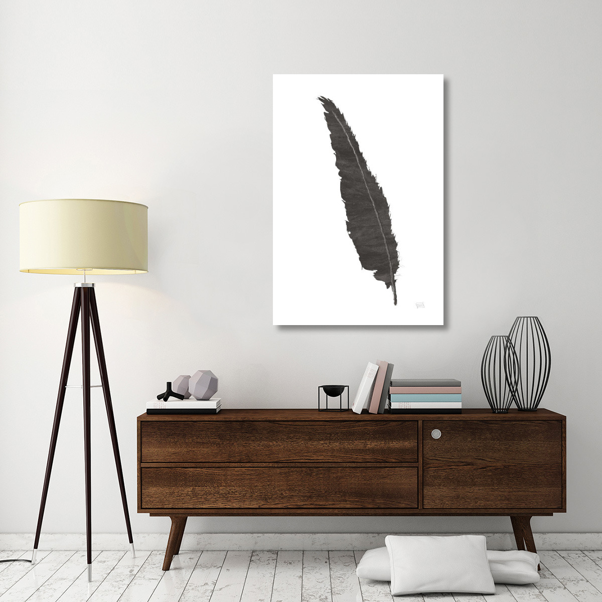 Black Feather VI -Paper Art-34&quotx50"