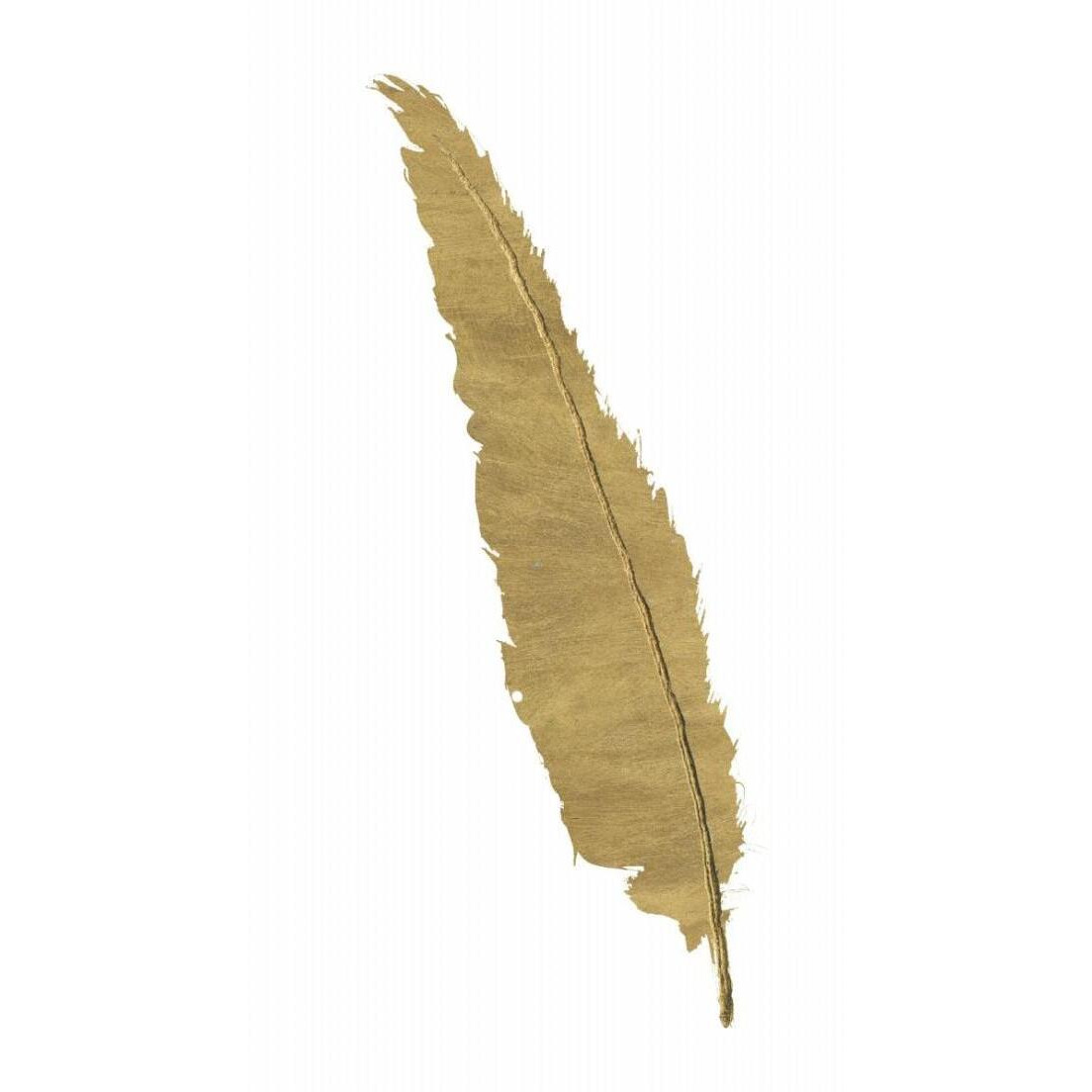 Pure Gold Feather VI -Paper Art-18&quotx26"