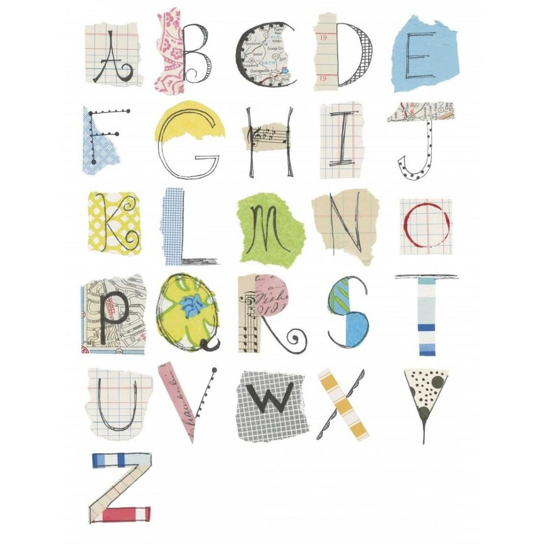 Alphabet I -Paper Art-26&quotx34"