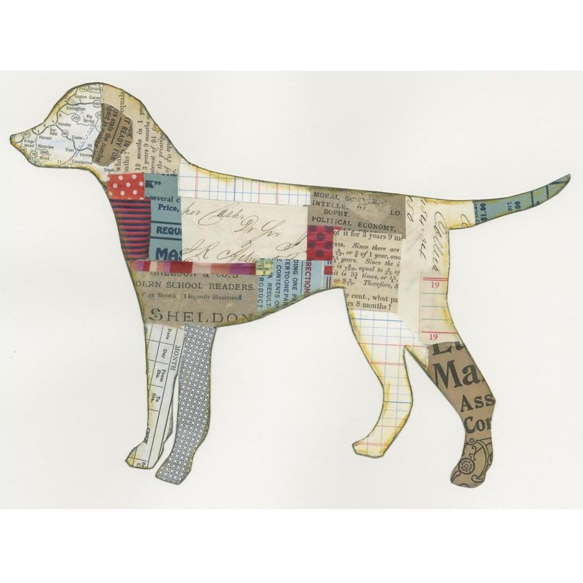 Good Dog II -Paper Art-50&quotx38"