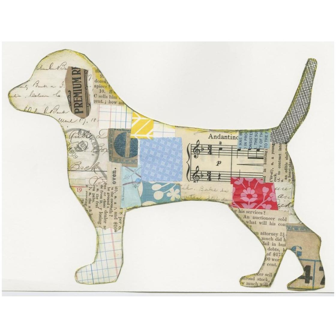 Good Dog IV -Paper Art-26&quotx20"