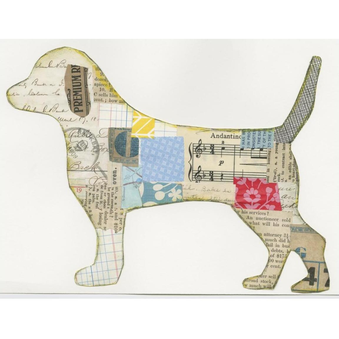 Good Dog IV -Paper Art-50&quotx38"