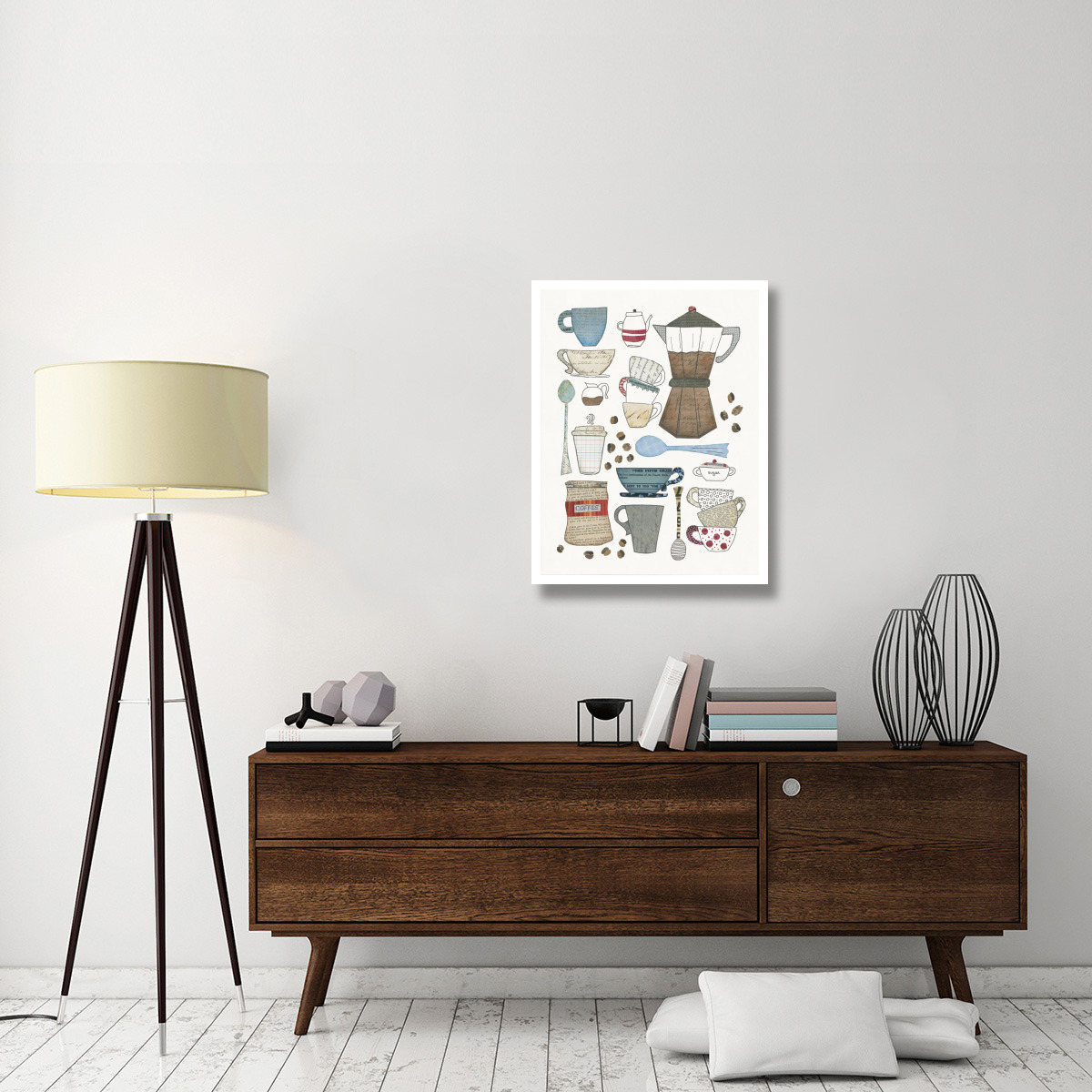 Coffee Chart I v2 -Paper Art-26&quotx34"