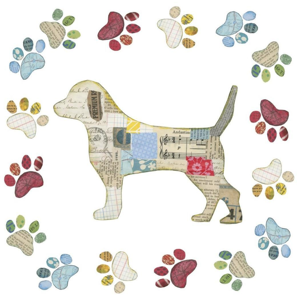 Good Dog IV Sq with Border -Paper Art-38&quotx38"