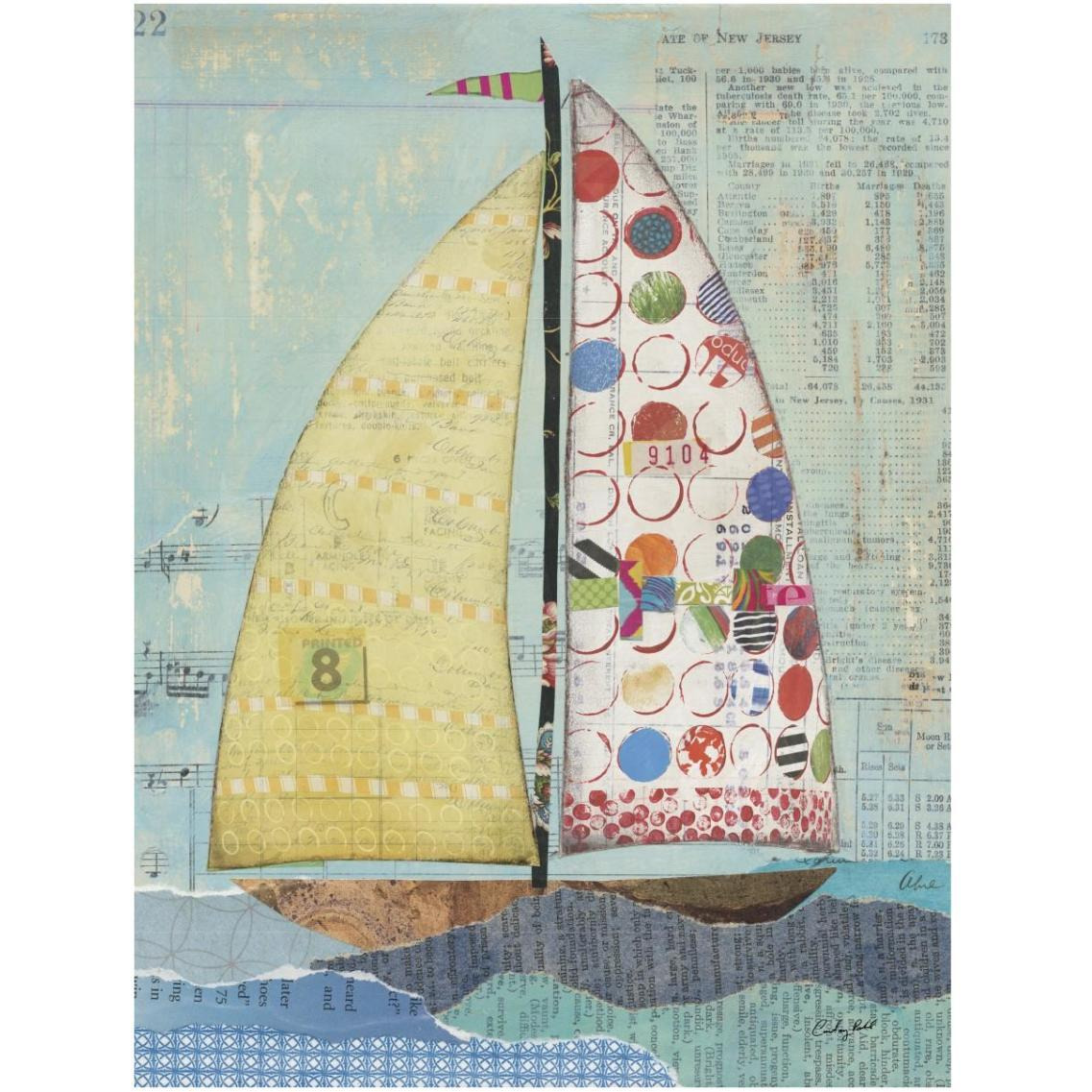 At the Regatta I Sail -Paper Art-26&quotx34"