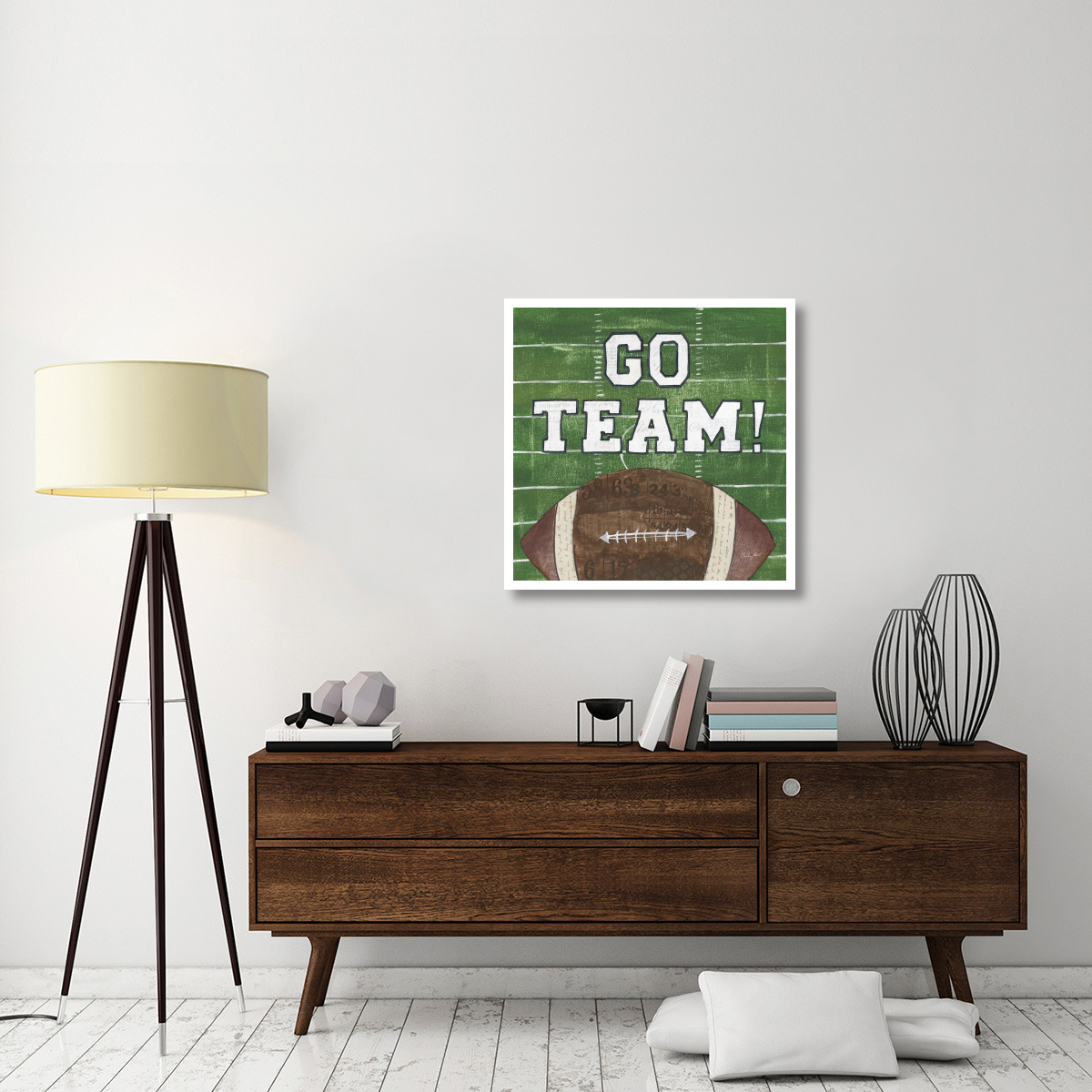 On the Field I Go Team -Paper Art-32&quotx32"