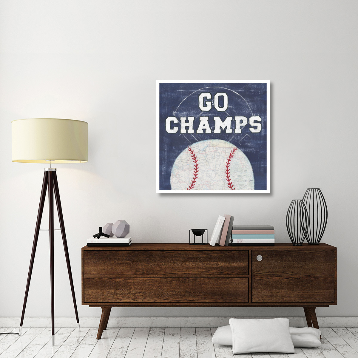 On the Field III Go Champs -Paper Art-38&quotx38"