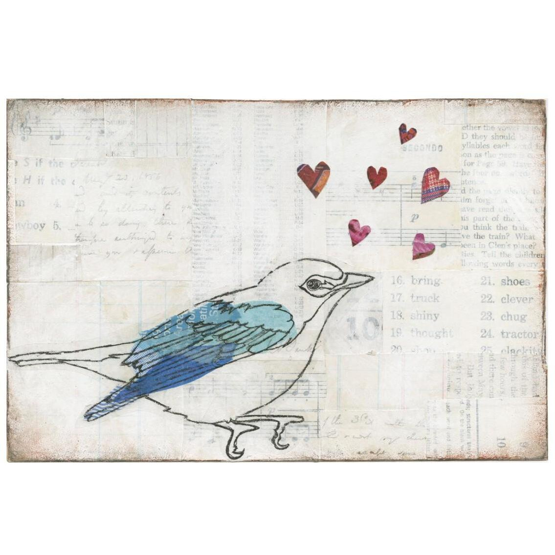 Love Birds I -Paper Art-26&quotx18"