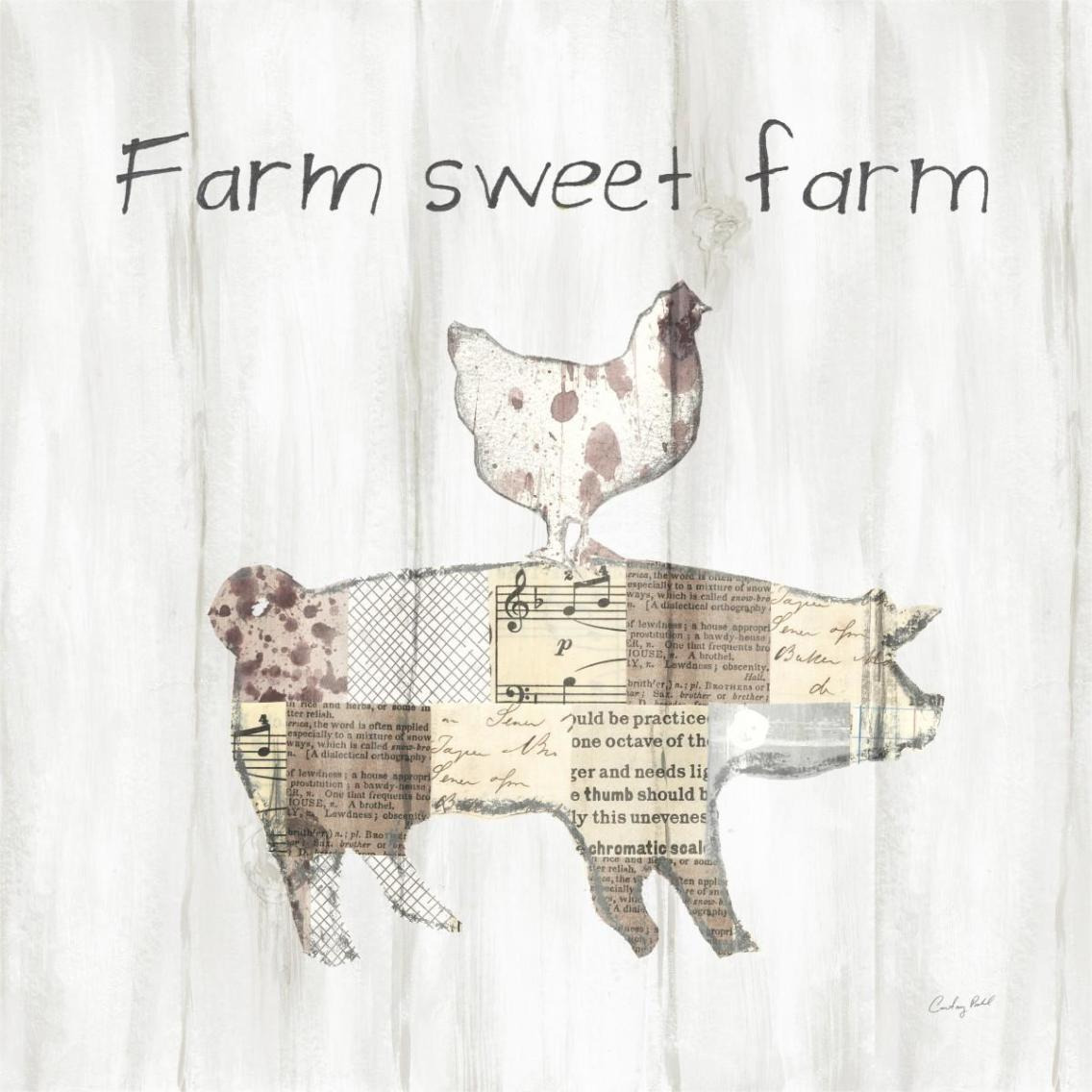 Farm Family VII -Paper Art-38&quotx38"