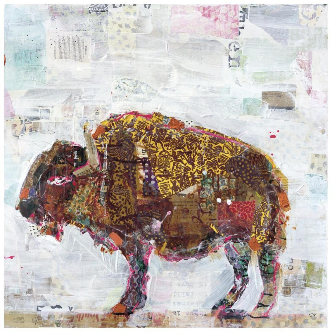 El Buffalo -Paper Art-26&quotx26"