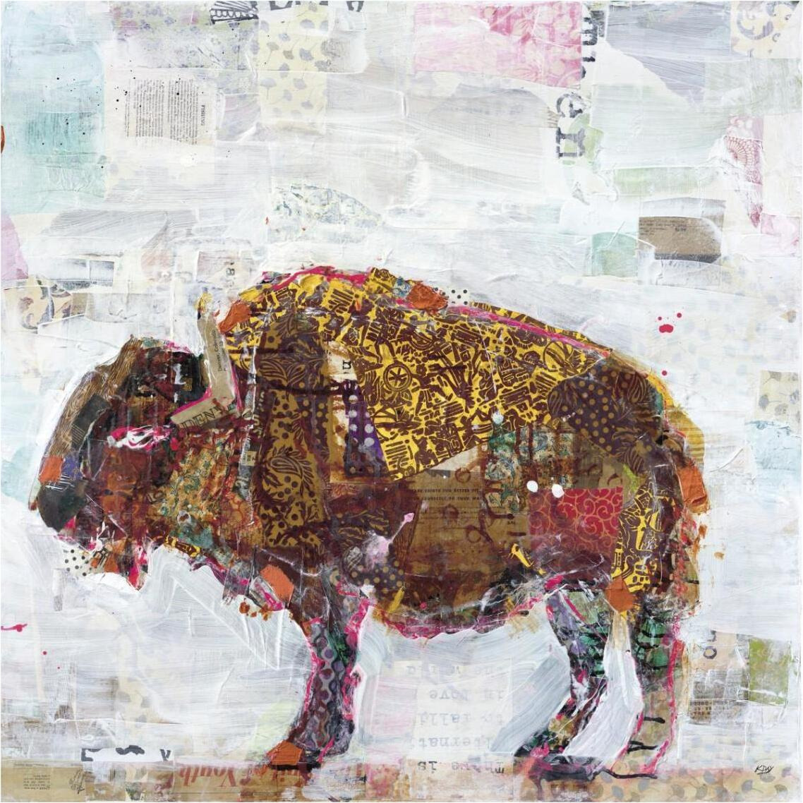 El Buffalo -Paper Art-38&quotx38"