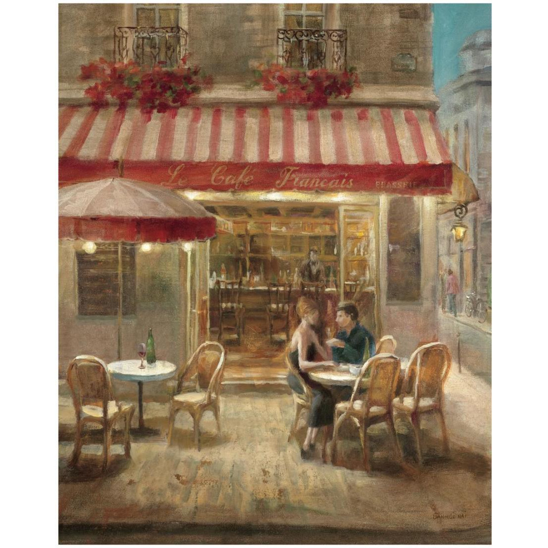 Paris Cafe II Crop -Paper Art-18&quotx22"