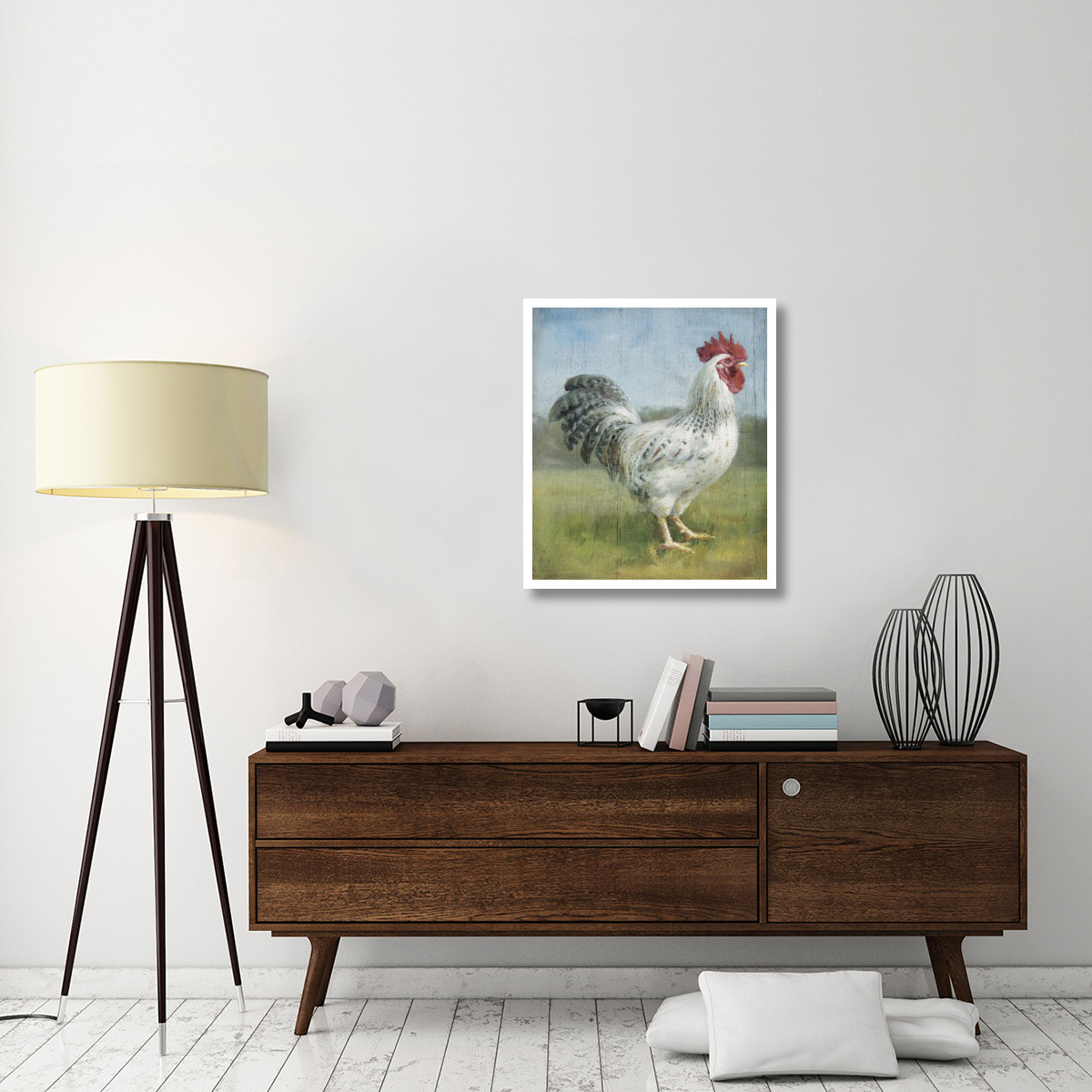 Noble Rooster IV v.2 Vintage No Border -Paper Art-27.8&quotx32"