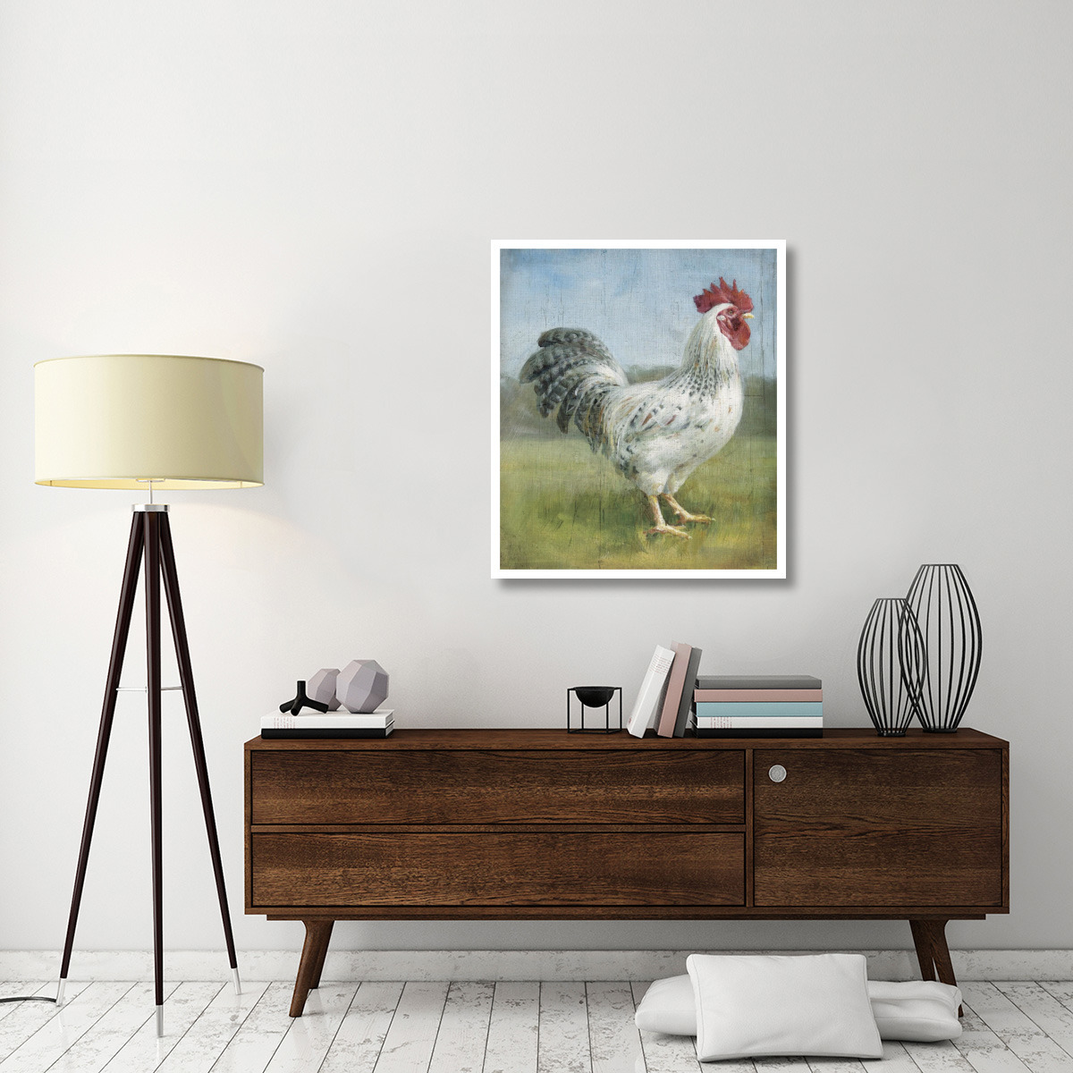 Noble Rooster IV v.2 Vintage No Border -Paper Art-32.96&quotx38"