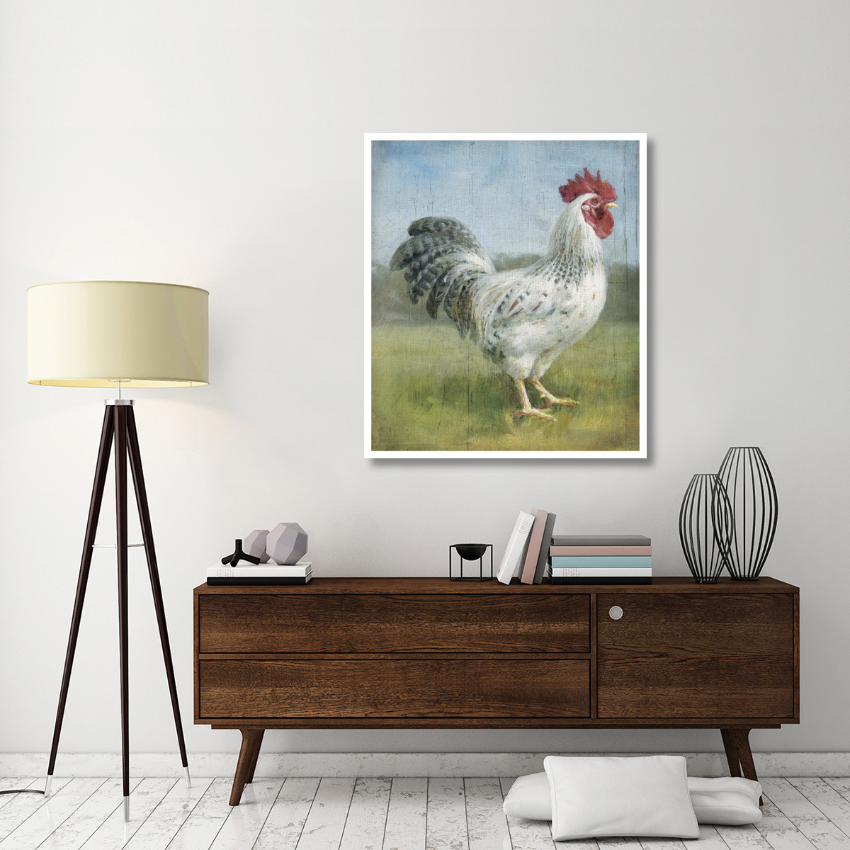 Noble Rooster IV v.2 Vintage No Border -Paper Art-39.84&quotx46"