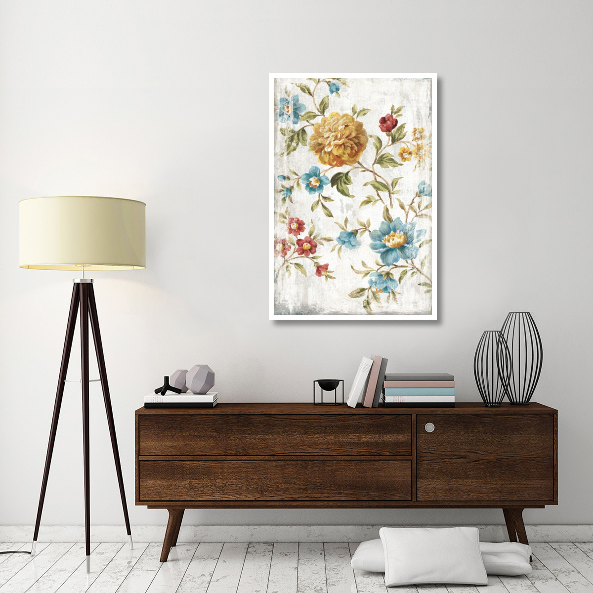 Golden Flowers I -Paper Art-34&quotx50"