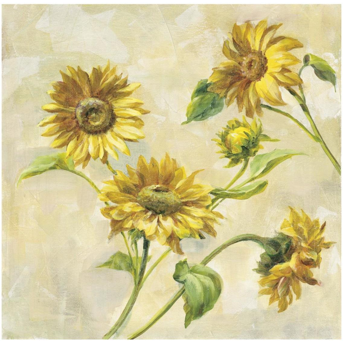 Farm Nostalgia Sunflowers -Paper Art-32&quotx32"