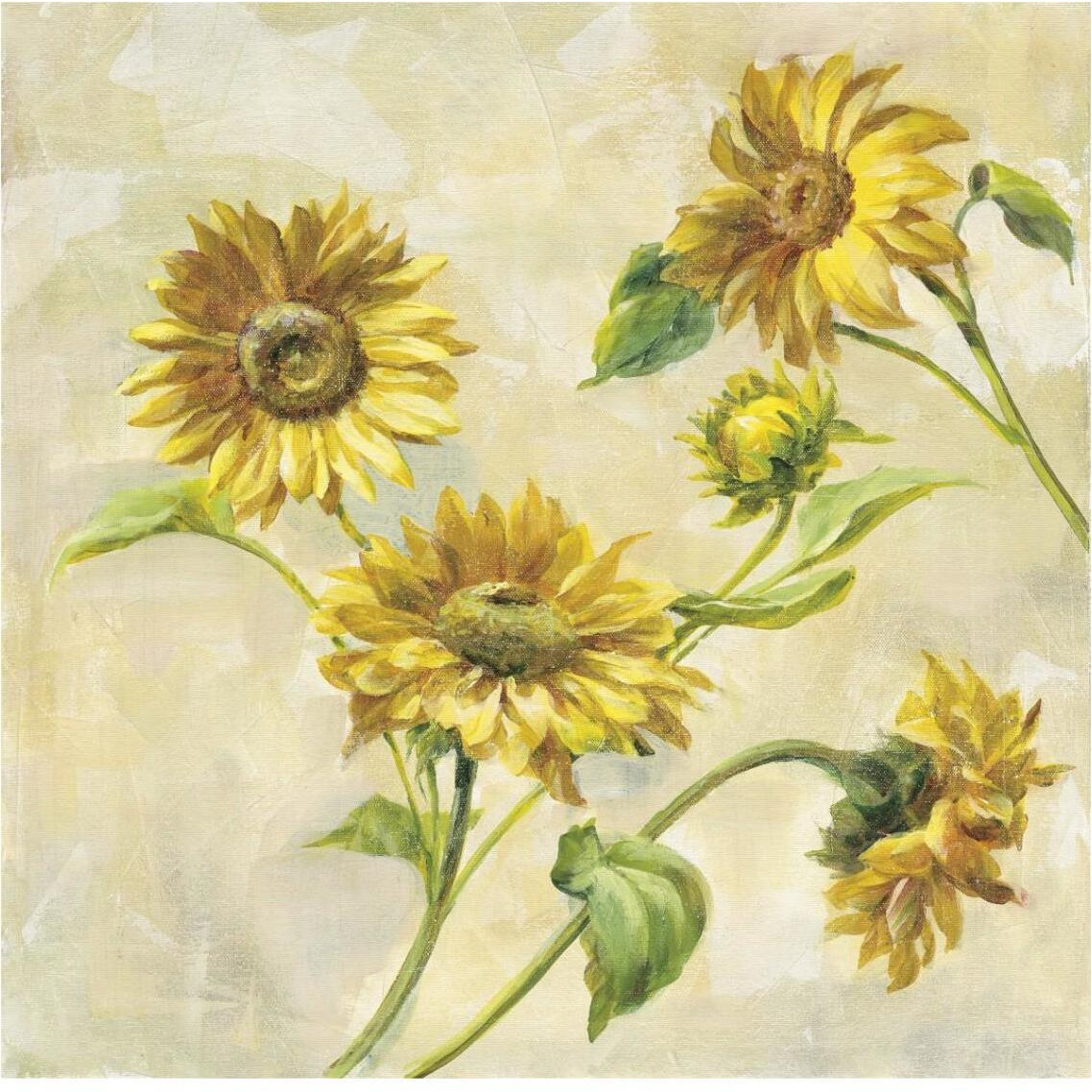 Farm Nostalgia Sunflowers -Paper Art-38&quotx38"