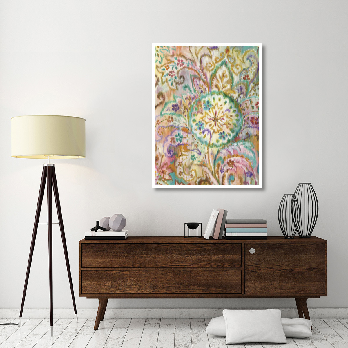 Boho Paisley I -Paper Art-38&quotx50"