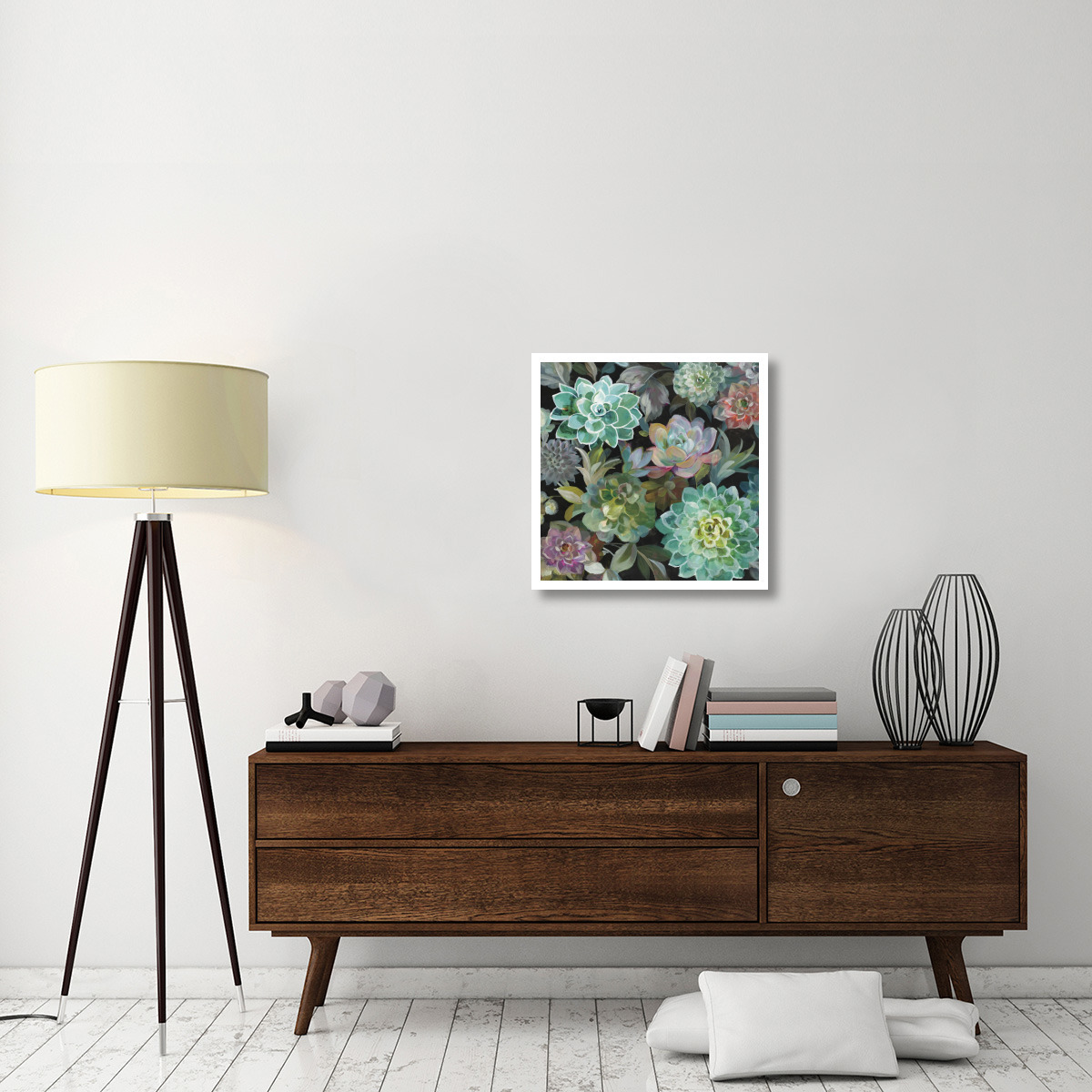 Floral Succulents v2 Crop -Paper Art-26&quotx26"