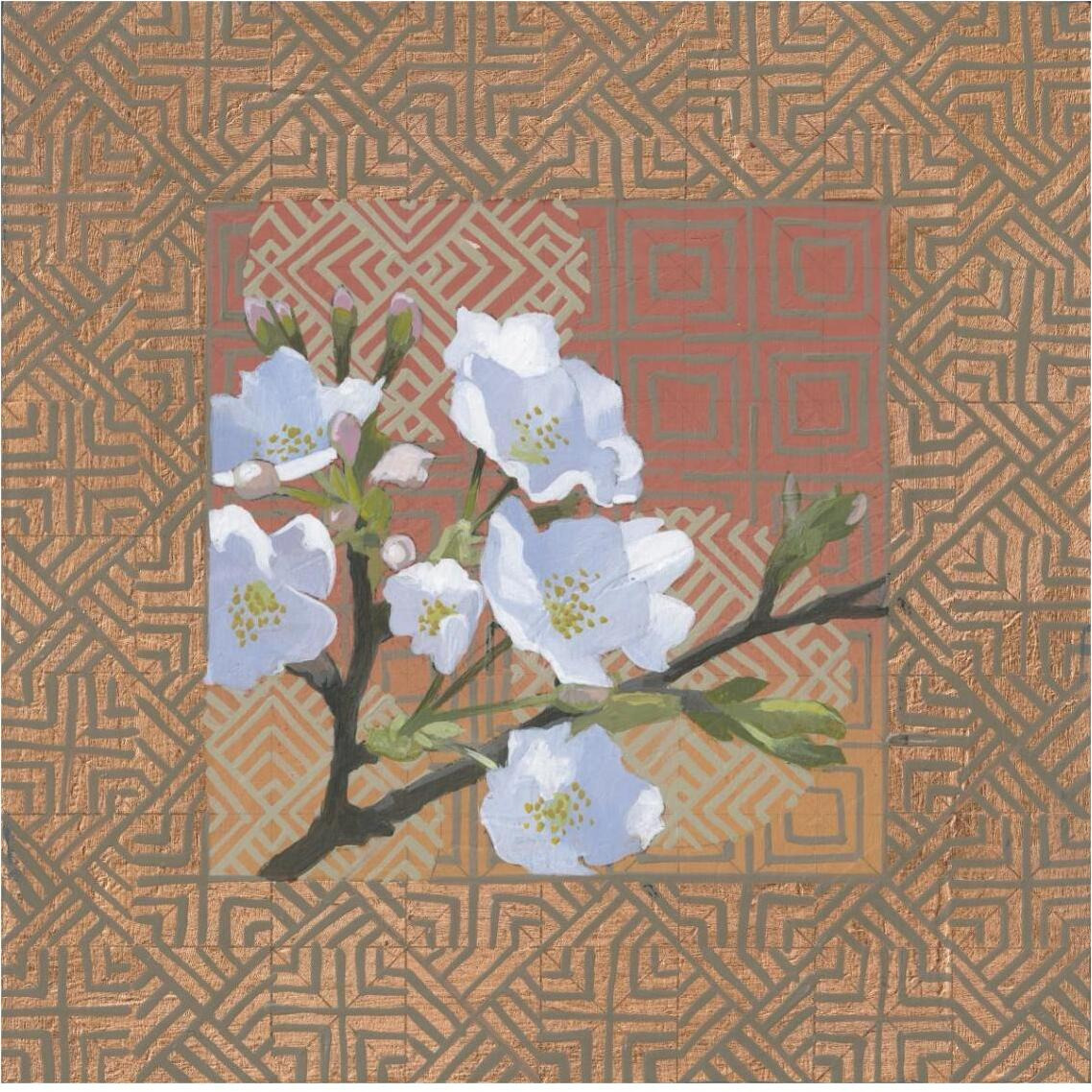 Spring Pear Blossoms -Paper Art-38&quotx38"