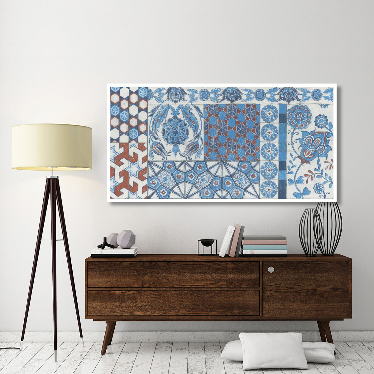 Turkish Tiles -Paper Art-74&quotx38"