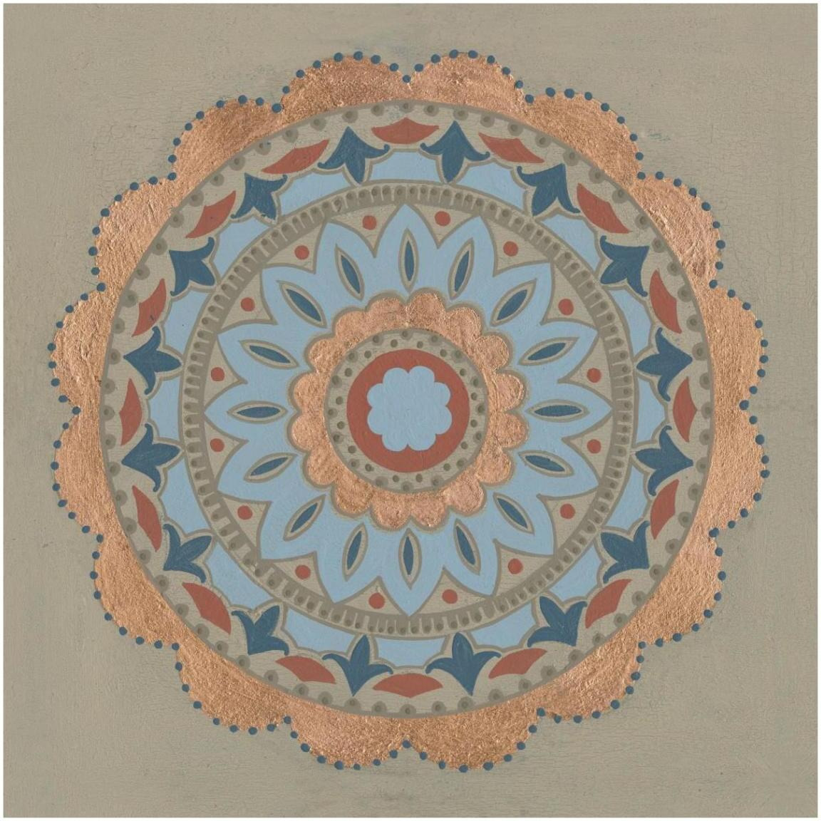 Copper Mandala I -Paper Art-42&quotx42"