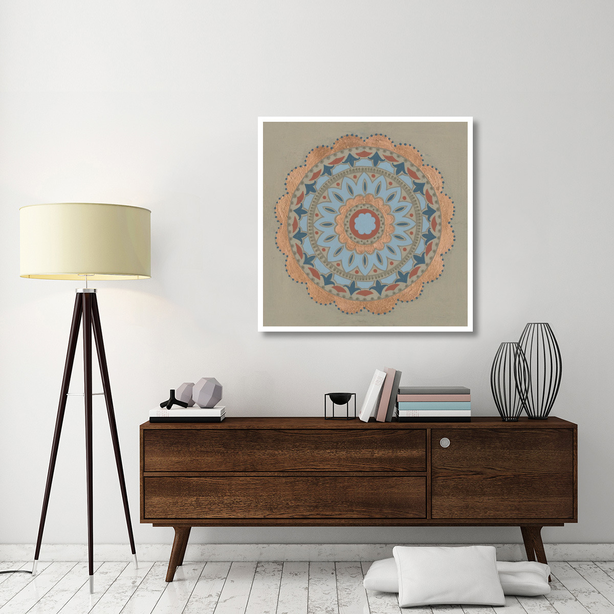 Copper Mandala I -Paper Art-42&quotx42"