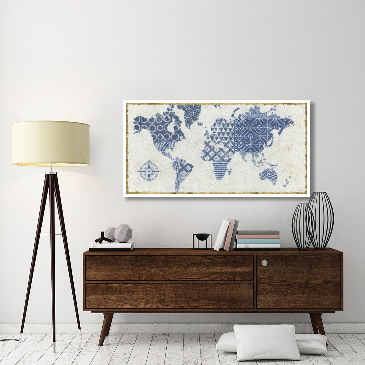 Indigo Gild Map Maki -Paper Art-62&quotx32"