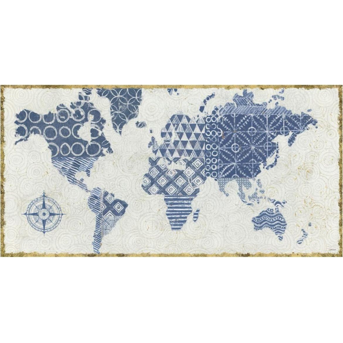 Indigo Gild Map Maki -Paper Art-74&quotx38"