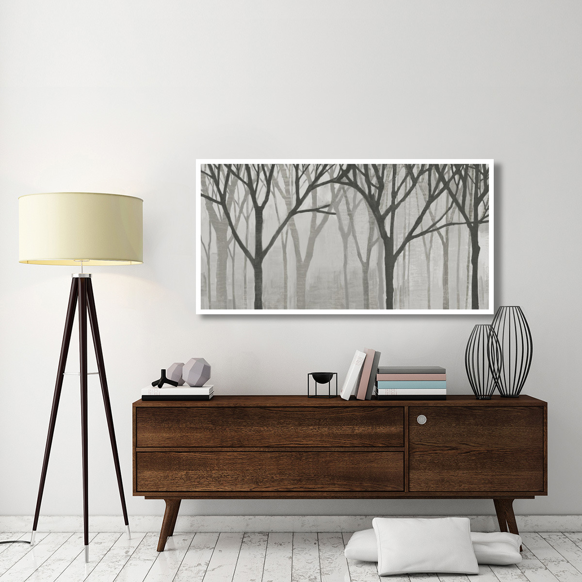 Spring Trees Greystone IV -Paper Art-62&quotx32"