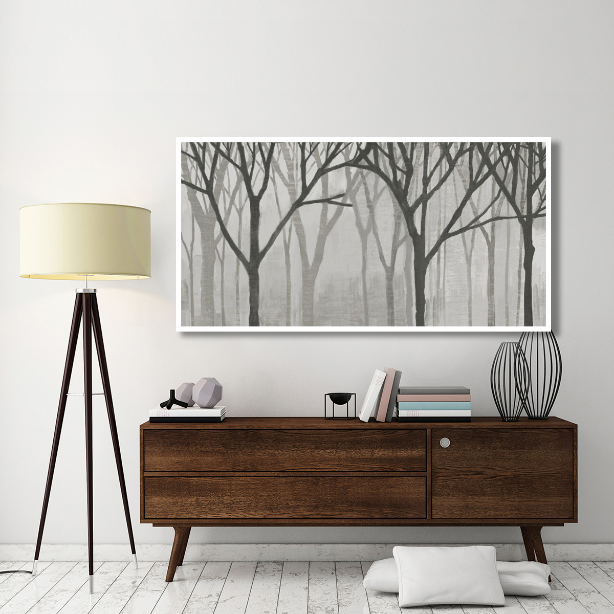 Spring Trees Greystone IV -Paper Art-74&quotx38"