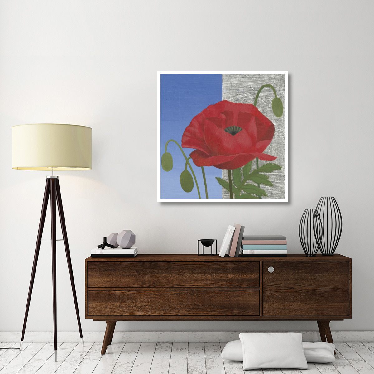 Poppy -Paper Art-42&quotx42"