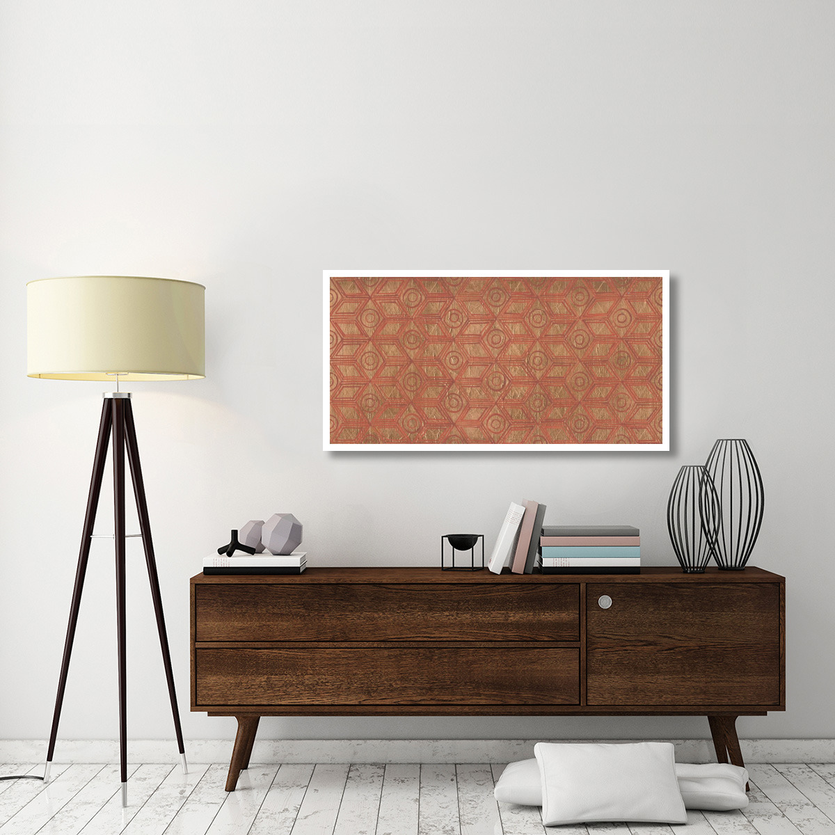 Copper Pattern I -Paper Art-50&quotx26"