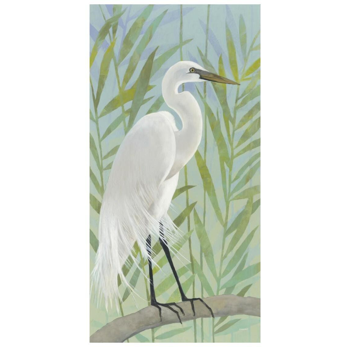 Egret by the Shore I -Paper Art-14&quotx26"