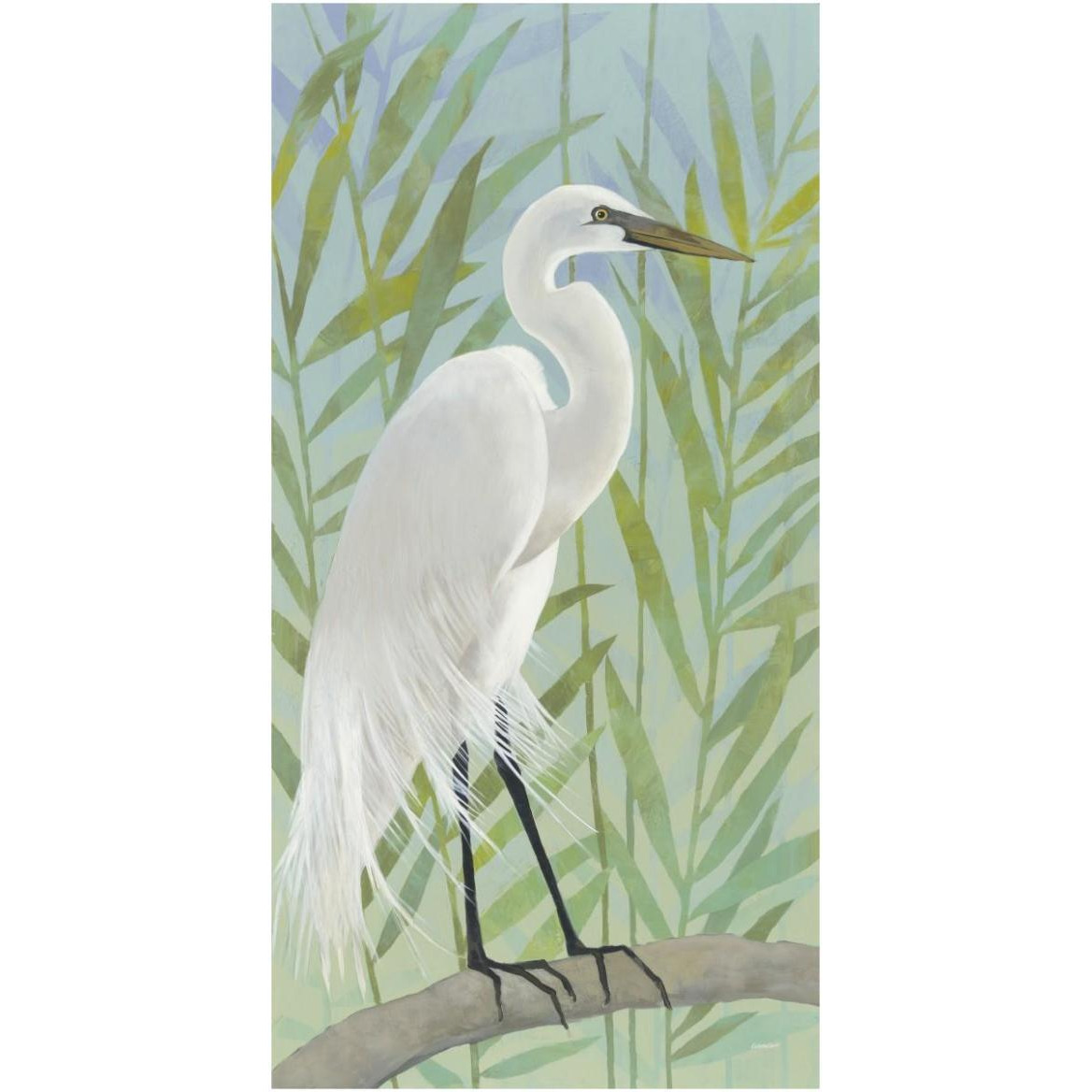 Egret by the Shore I -Paper Art-32&quotx62"