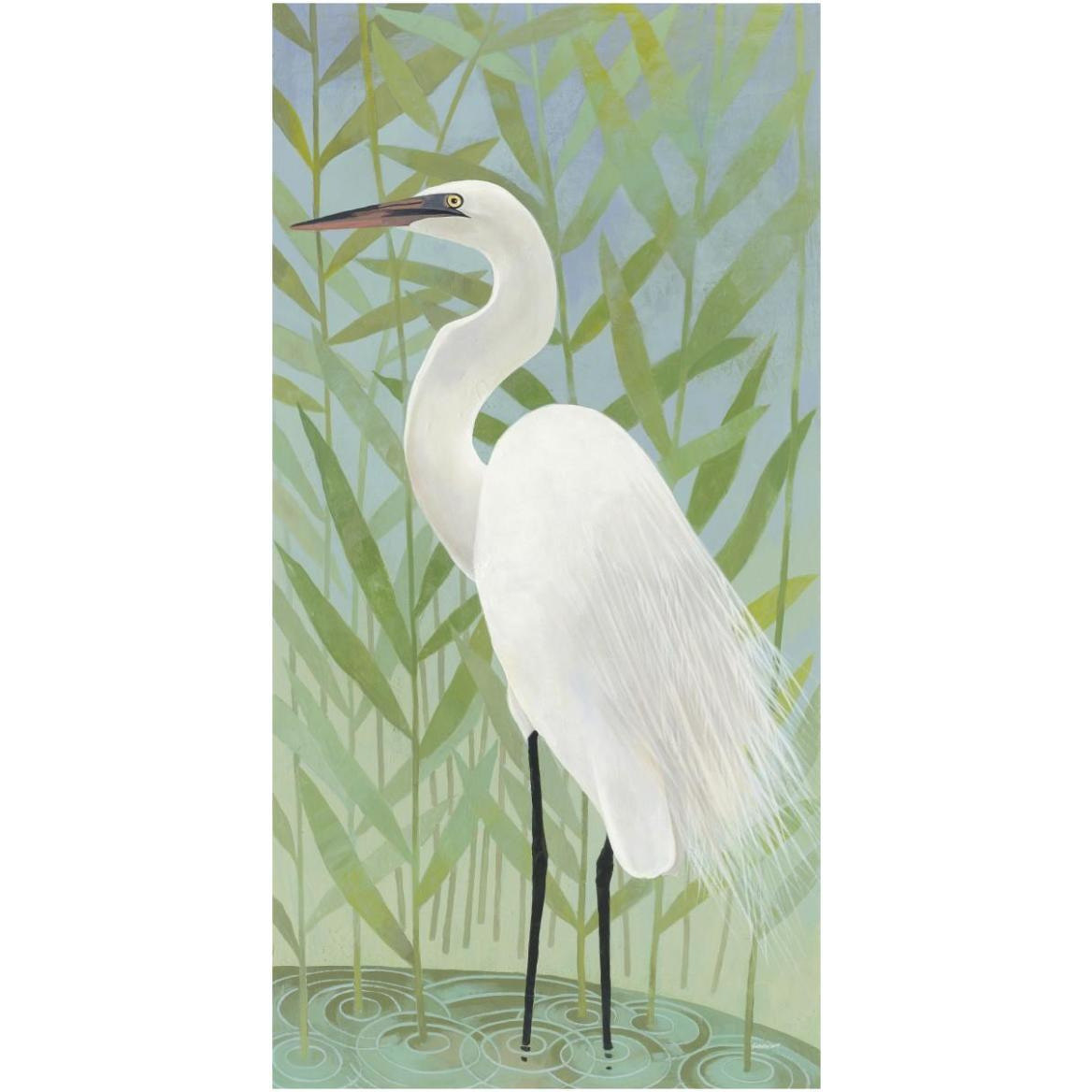 Egret by the Shore II -Paper Art-32&quotx62"