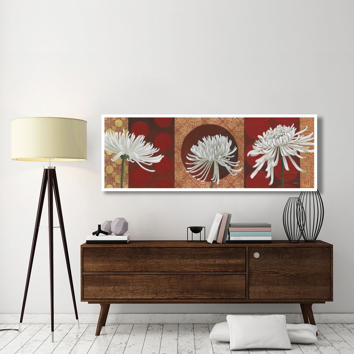 Morning Chrysanthemums V -Paper Art-74&quotx26"