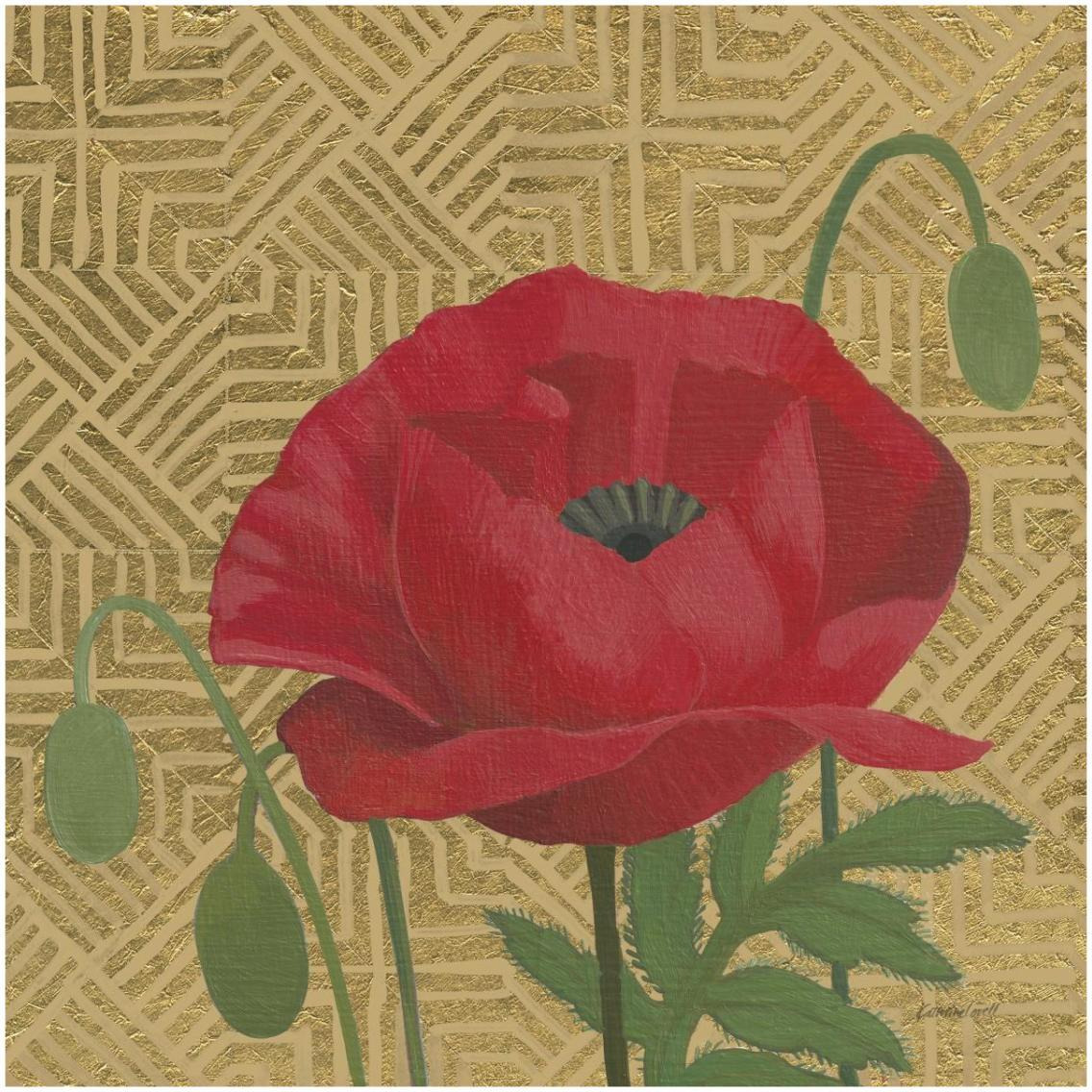 Poppy with Pattern -Paper Art-32&quotx32"