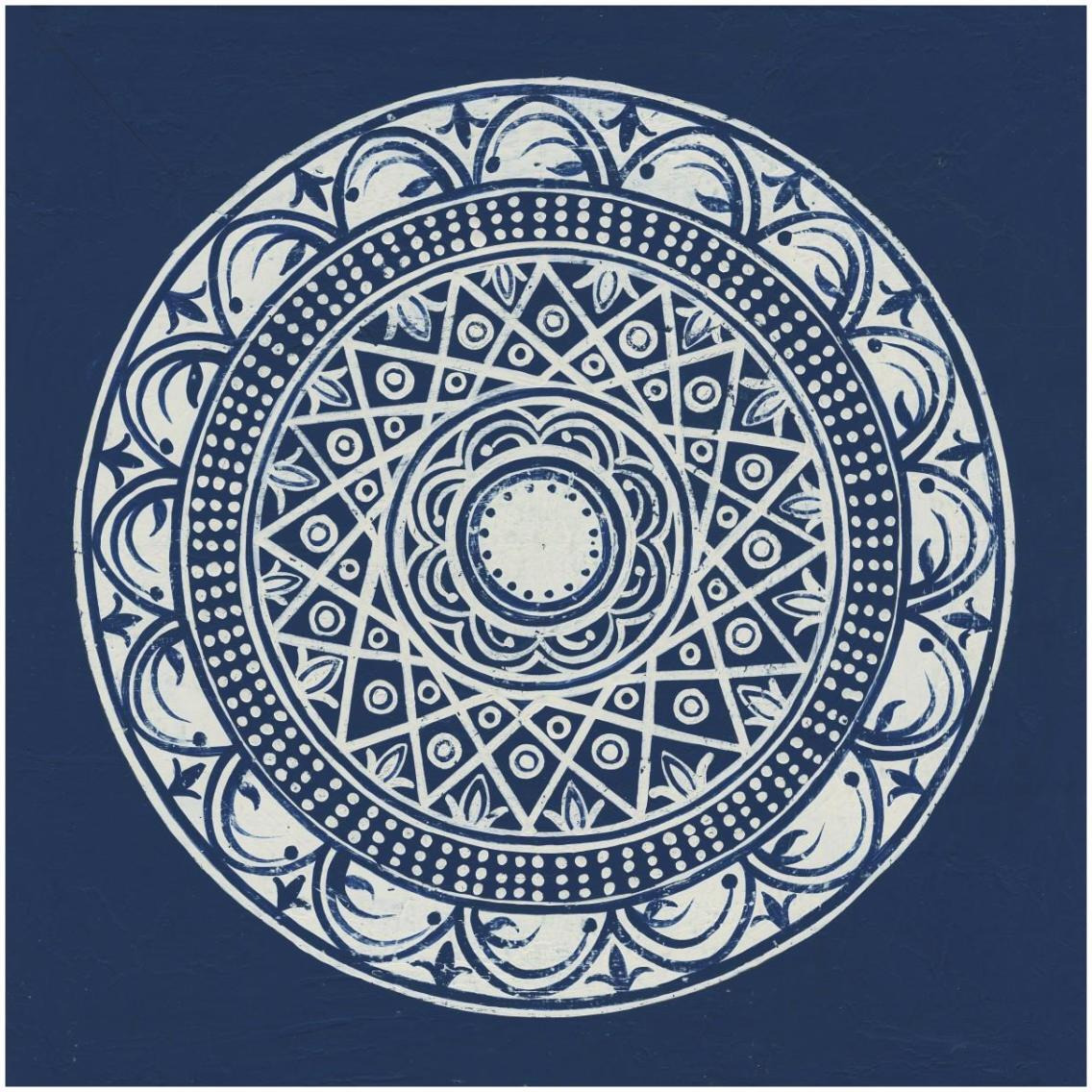 Seville III Dark Blue FB -Paper Art-32&quotx32"