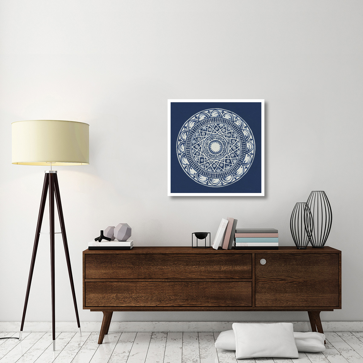 Seville III Dark Blue FB -Paper Art-32&quotx32"