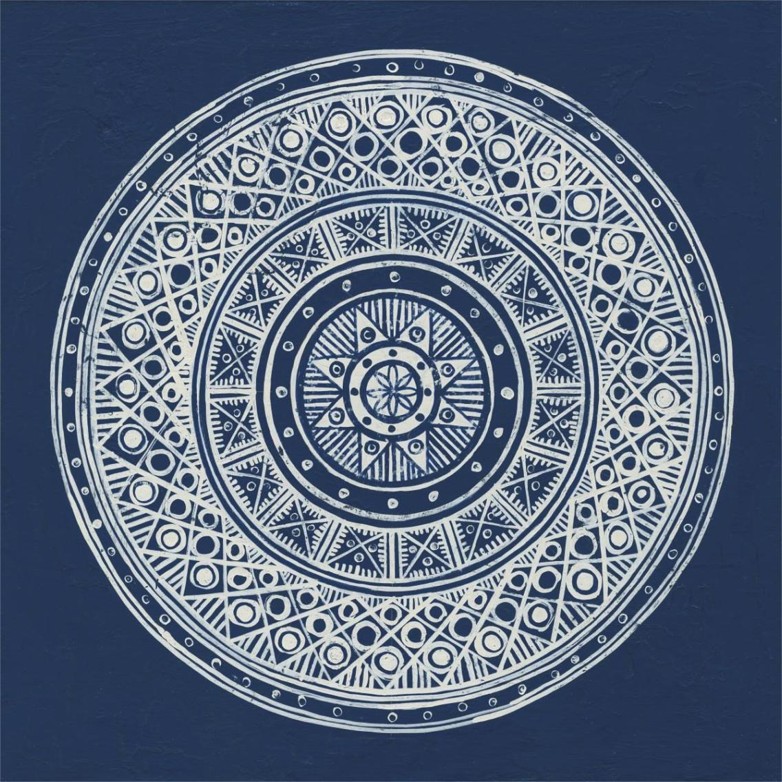 Seville IV Dark Blue FB -Paper Art-38&quotx38"